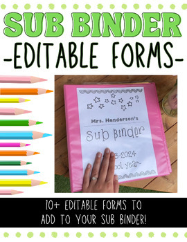 Preview of Sub Binder Forms | Editable Forms to Include in Sub Binder