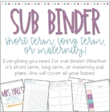 Sub Binder - Short Term, Long Term, Maternity!