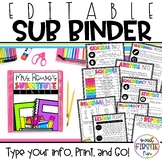 Sub Binder Templates | Editable Sub Binder | Substitute Pl