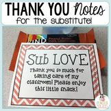 Thank You Notes for Substitute Teachers