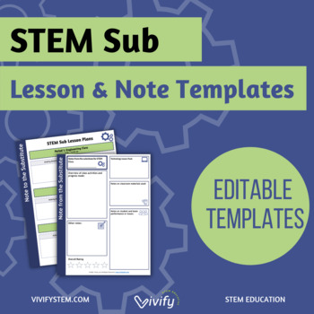 Preview of Sub Lesson Templates for a STEM Classroom
