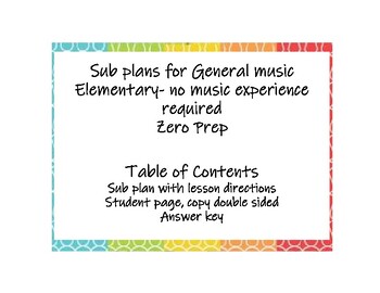 Preview of Sub Lesson plan General music no experience required Peter and the Wolf no prep
