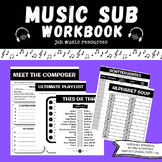 Sub Music Lesson Activites | No Prep Printable Worksheets