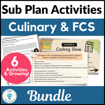Preview of Sub Plans for FACS and Culinary Arts - Emergency Sub Plans FCS, CTE Sub Plans