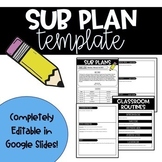 Sub Plan Template (EDITABLE in Google Slides)
