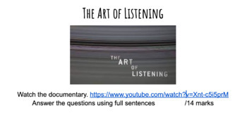 Preview of Sub Plan: The Art of Listening (Short Film & Questions)