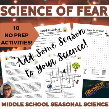 Preview of Emergency Sub Plan for Middle School Science 6th 7th 8th Grade Science of Fear