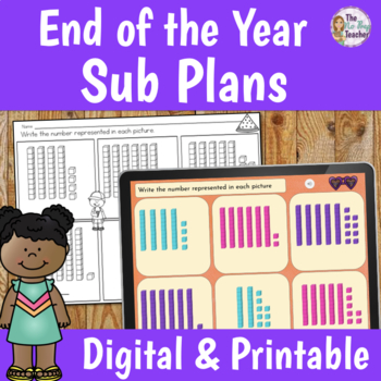 Preview of End of the Year Activities for 1st Grade Sub Plans