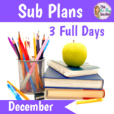 Emergency Sub Plans 1st Grade December