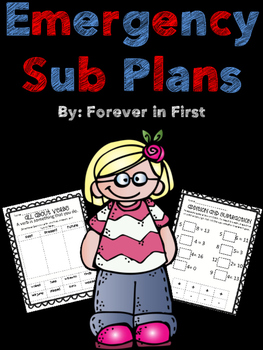 Preview of Emergency Sub Plans for 5 Days!