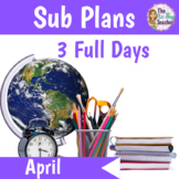 Emergency Sub Plans 2nd Grade April | 3 Full Days