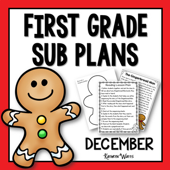 Preview of Sub Plans First Grade December