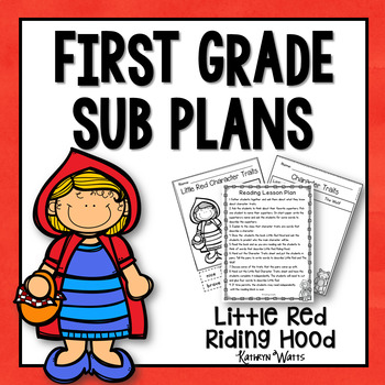 Preview of Sub Plans First Grade Little Red Riding Hood
