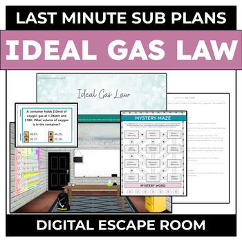 Preview of Sub Plans - Ideal Gas Law DIGITAL Lesson | LAST MINUTE