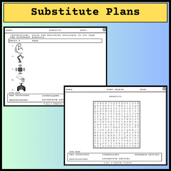 Preview of Sub Plans | No Prep | STEM | Computer Science | Engineering | Robotic Components