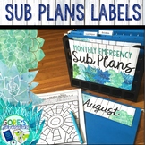 Sub Plans Organizer Labels
