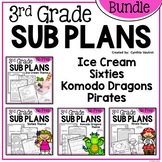 Sub Plans - Substitute Teacher Binder Activities for 3rd Grade Bundle