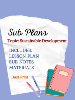 Preview of Sub Plans - Sustainable Development