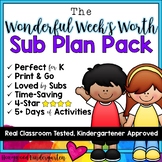 Sub Plans ... A Wonderful Week's Worth of Activities!  7 d