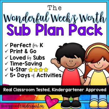 Preview of Sub Plans ... A Wonderful Week's Worth of Activities!  7 days, 4 great books!