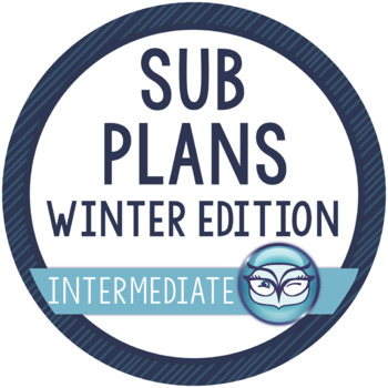 Preview of Emergency Sub Plans - Winter Edition for Intermediate Grades