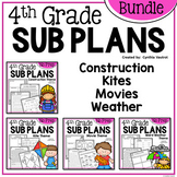 Substitute Lesson Plans for 4th Grade Bundle