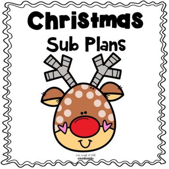 Preview of Sub Plans for Kindergarten: Christmas