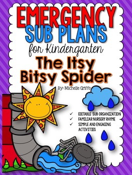 Preview of Sub Plans for Kindergarten Sub Binder