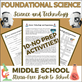 Science Sub Plan Middle School Science and Technology 6th 