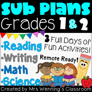Preview of Sub Plans for ONLINE Teachers! 3 Days! (Distance Learning)