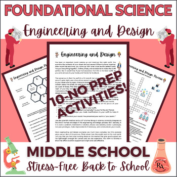 Preview of Engineering Design Activties Middle School Science Sub Plans Independent Work