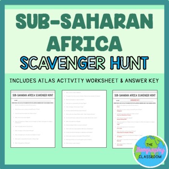 Preview of Sub-Saharan Africa Atlas Scavenger Hunt