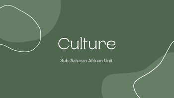 Preview of Sub- Saharan Africa Lesson