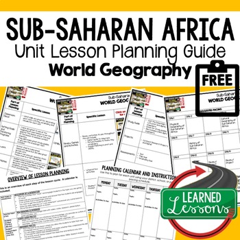 Preview of Sub-Saharan Africa Lesson Plan Guide for World Geography Back To School