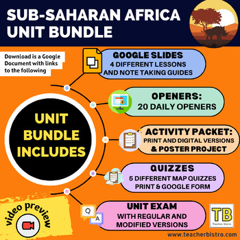 Preview of Sub-Saharan Africa Unit Bundle