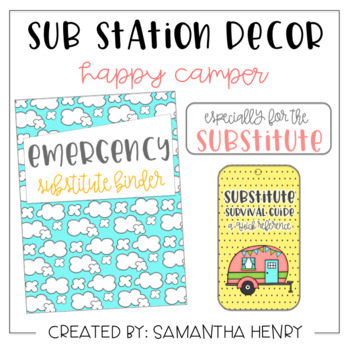 Preview of Sub Station Decor - Happy Camper