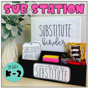 Preview of Sub Station Kit *Grades K-2* | For the Substitute