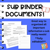 Sub (Substitute) Binder Documents!