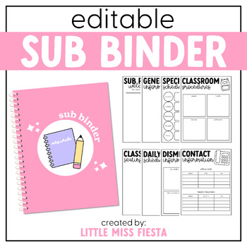 Preview of Sub binder | Editable