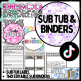 Sub Tub & Binders - Disco Daydream, Colorful Classroom Decor