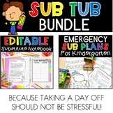 Editable Emergency Substitute Notebook- The Sub Tub Bundle!