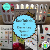 Sub Tub Plans Kit for Elementary Spanish Class Printable R