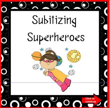 Preview of Subitizing Superheroes SMARTBOARD