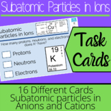 Subatomic Particles in Ions Task Cards: PDF and Boom Cards