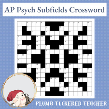 Preview of Subfields of Psychology Crossword Puzzle