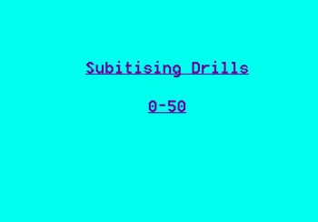 Preview of Subitisation Drill Practice