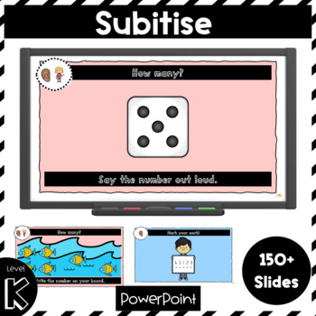 Preview of Subitise / Subitize Kindergarten - Interactive Digital Math Lessons - No prep!