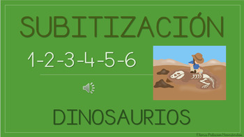 Preview of Subitización DINOSAURIOS Video / Subitization video - Dinosaurs (1-6) SPANISH