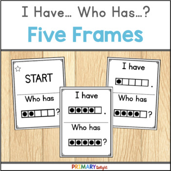Preview of Subitizing Game with Five Frames | I Have Who Has | FREE