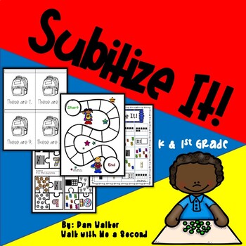 Preview of Subitize It Games and Activities for K and 1st Grade